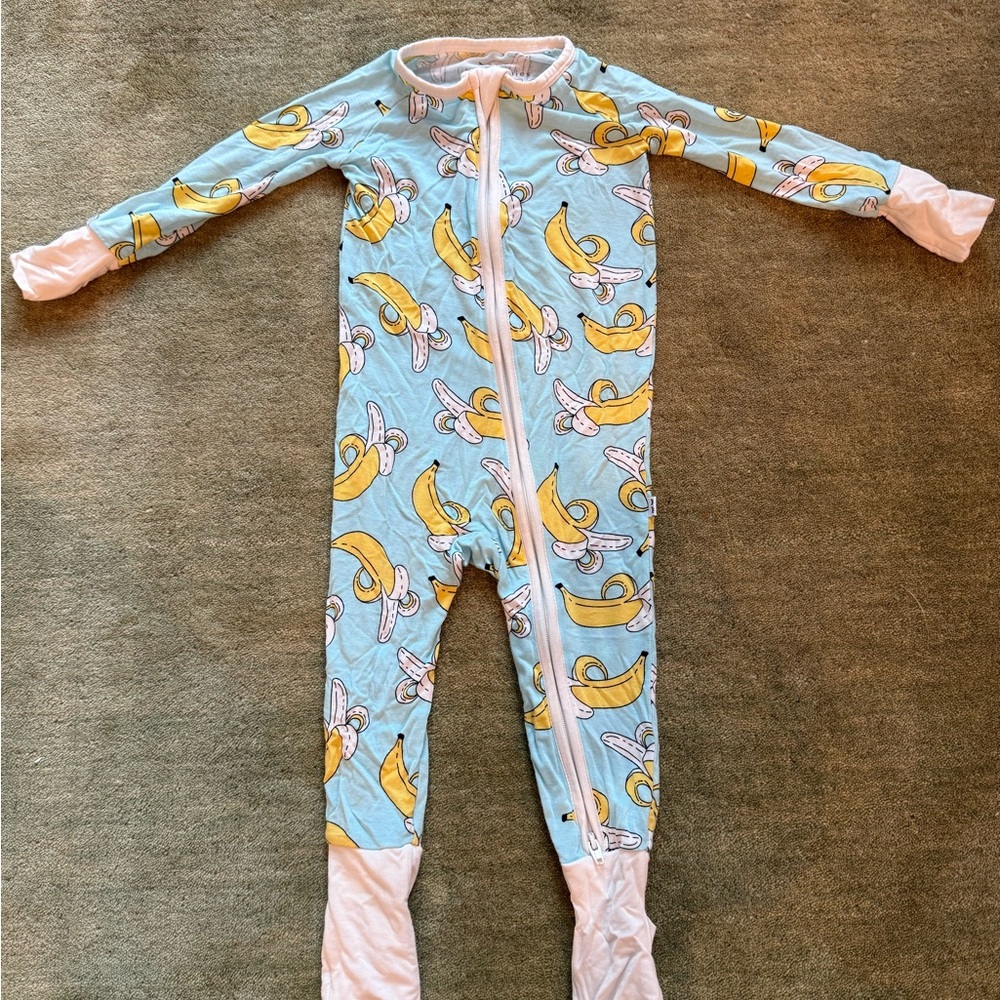 Little Sleepies Bamboo Banana Print Zippy - 6-12 months
